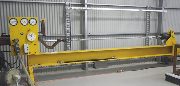 6 metre, 250 kN horizontal tensile testing machine